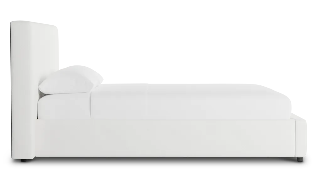 Grayton Sutton White 44" Upholstered Platform Bed