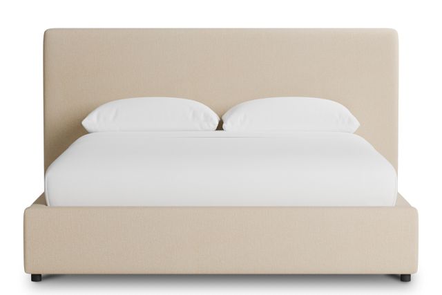 Grayton Peyton Beige 44" Upholstered Platform Bed