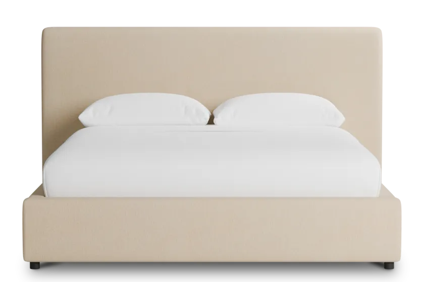 Grayton Peyton Beige 44" Upholstered Platform Bed