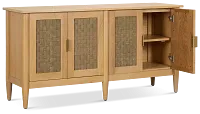 Caras Light Tone Woven Credenza