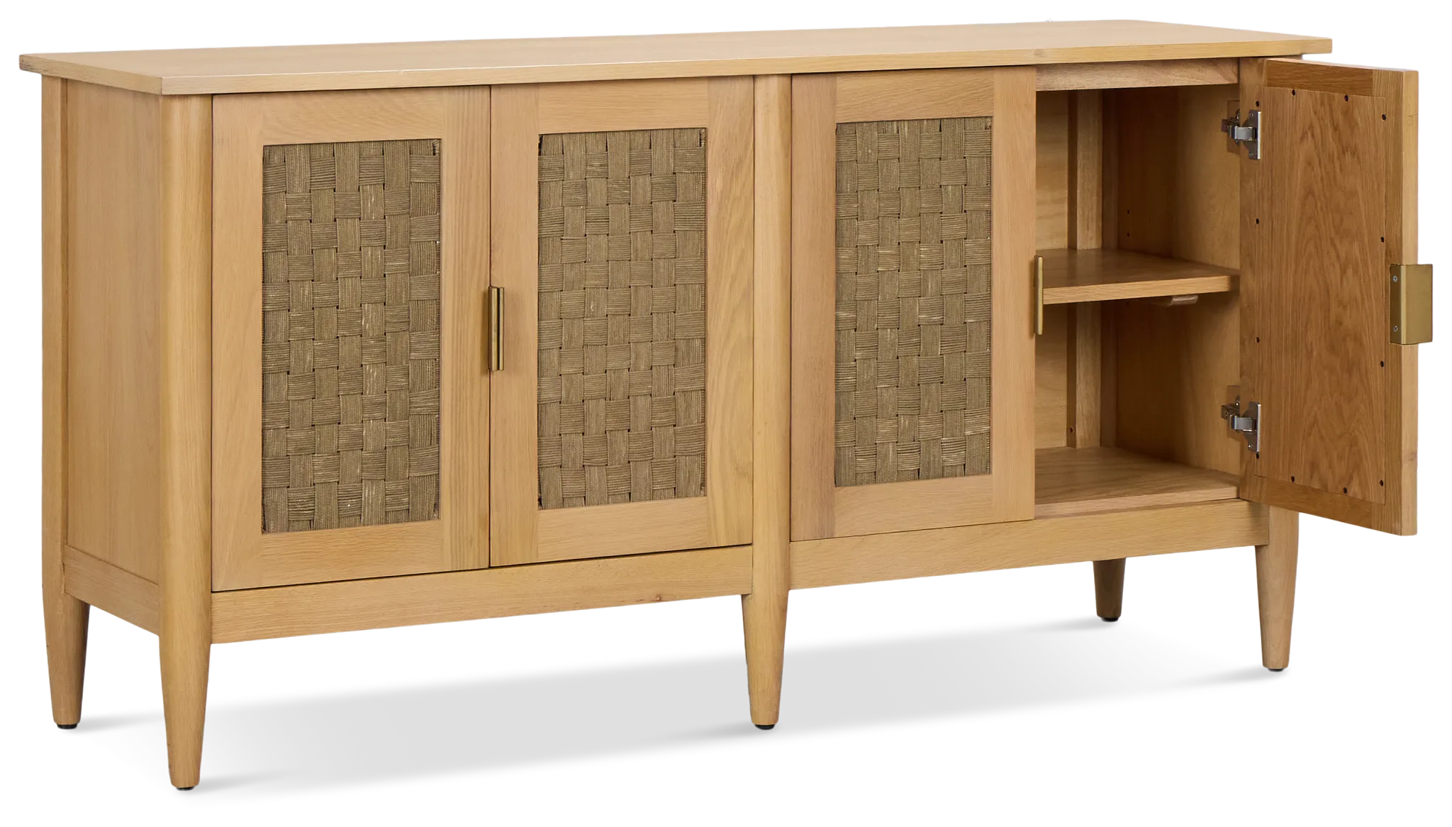 Caras Light Tone Woven Credenza