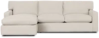 Hudson Gray Fabric Left Chaise Sectional