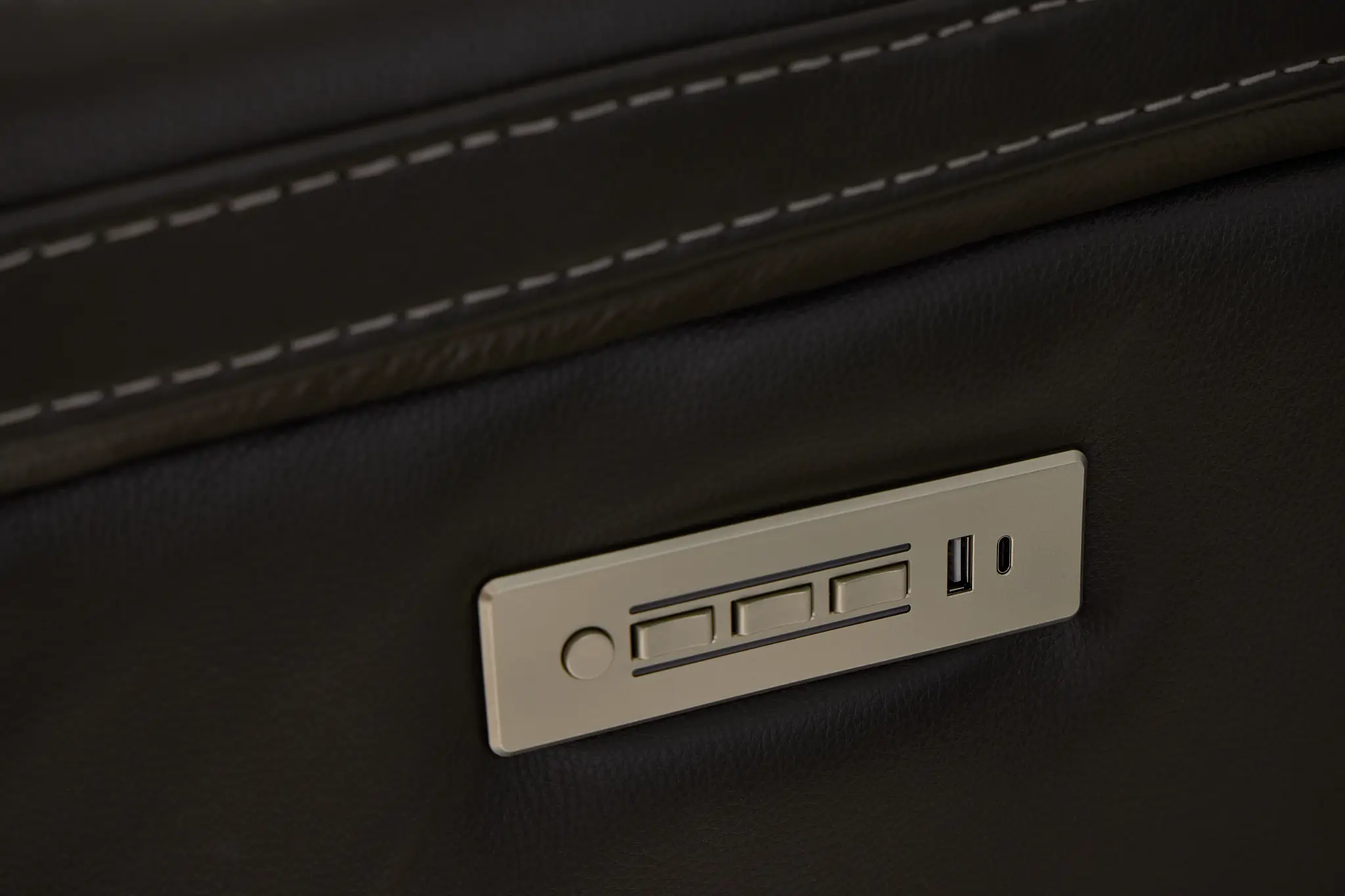 Fallon Dark Gray Lthr/vinyl Power Reclining Sofa W/ Massage Fallon Dark Gray Lthr/vinyl Power Reclining Sofa W/ Massage