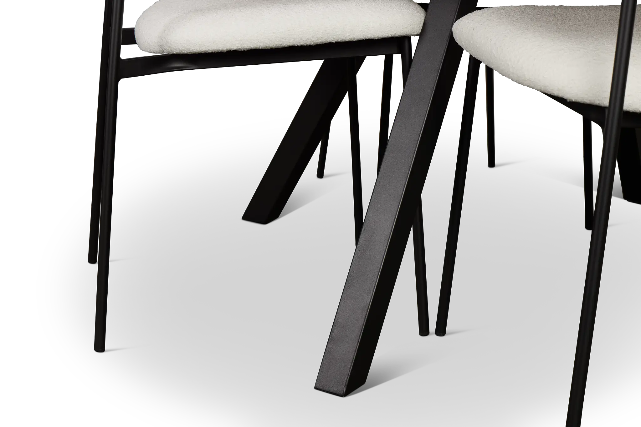 Lynden Light Tone Round Table & 4 White Woven Upholstered Side Chairs Lynden Light Tone Round Table & 4 White Woven Upholstered Side Chairs