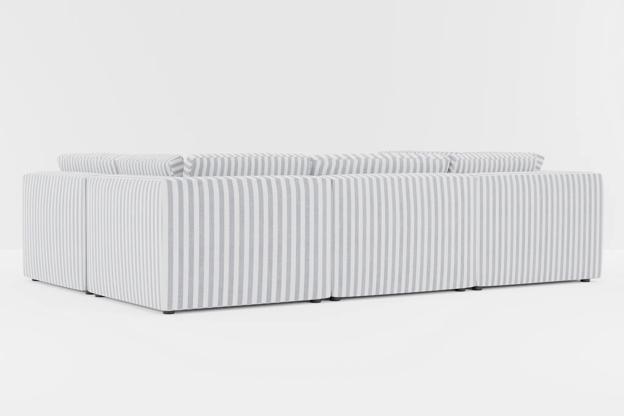 Destin Sea Lane Dark Blue Fabric 6-piece Pit Sectional