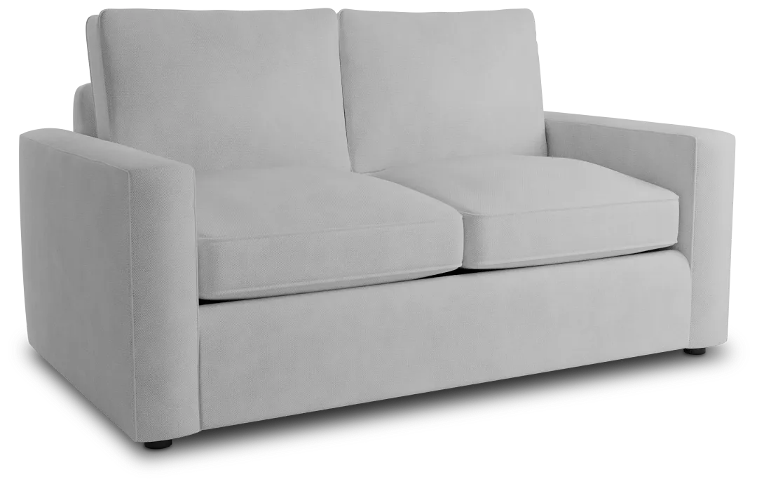 Siesta Peyton White Fabric Loveseat