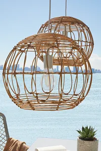 Willow Beige Rattan Pendant