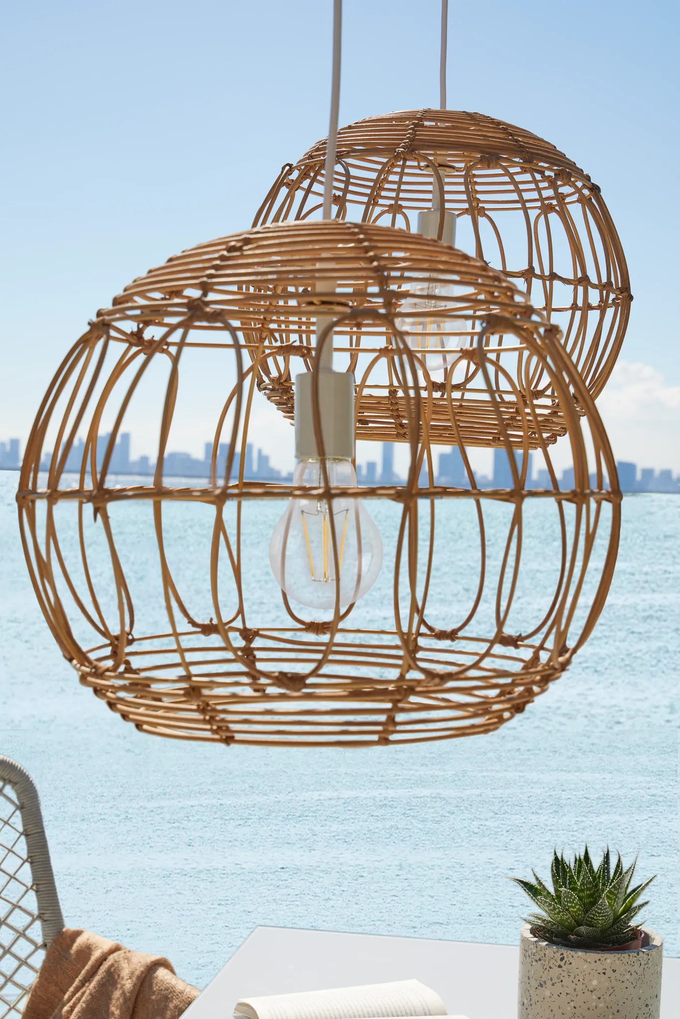 Willow Beige Rattan Pendant