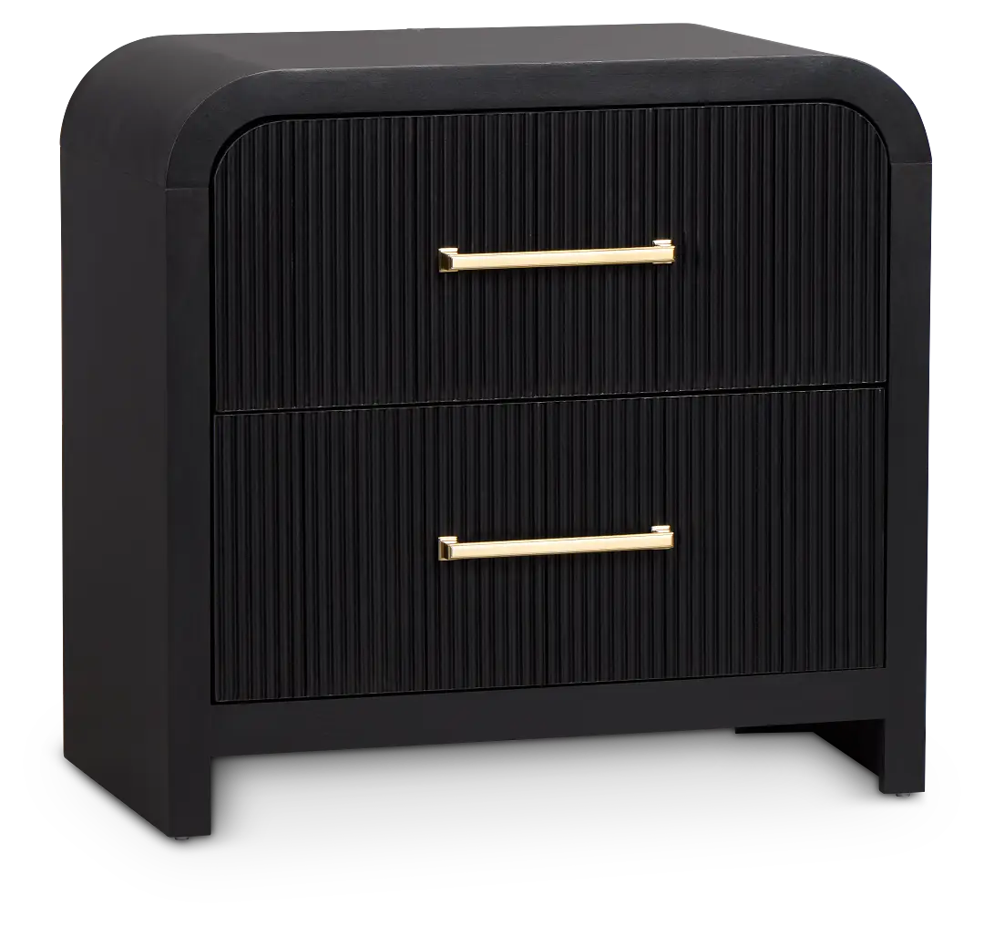 Lyndie Black 2-drawer Nightstand Lyndie Black 2-drawer Nightstand