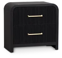 Lyndie Black 2-drawer Nightstand