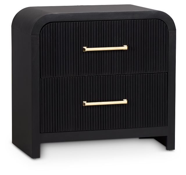Lyndie Black 2-drawer Nightstand