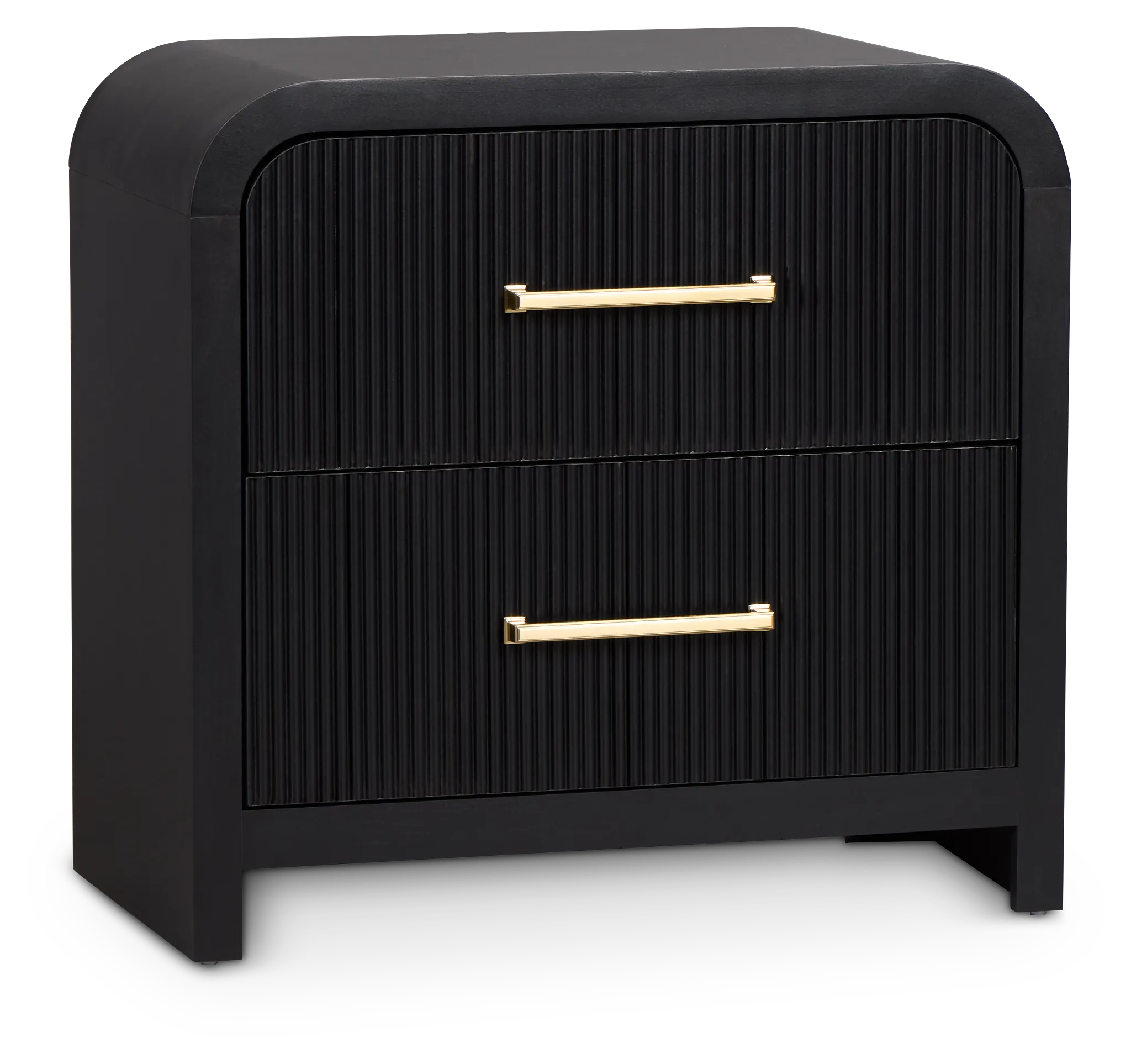 Lyndie Black 2-drawer Nightstand