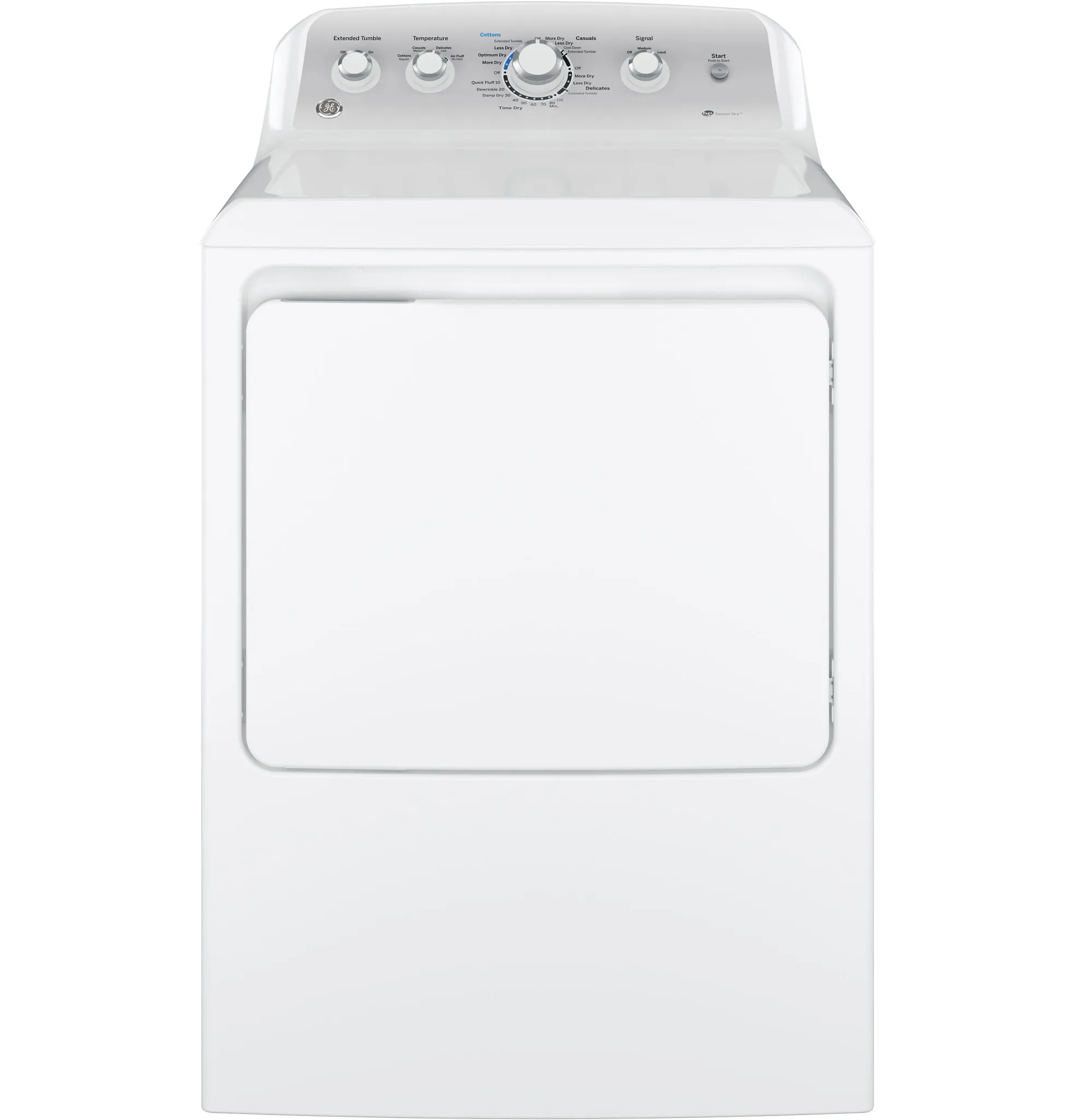 Ge 45 Series White Front Load Gas Dryer