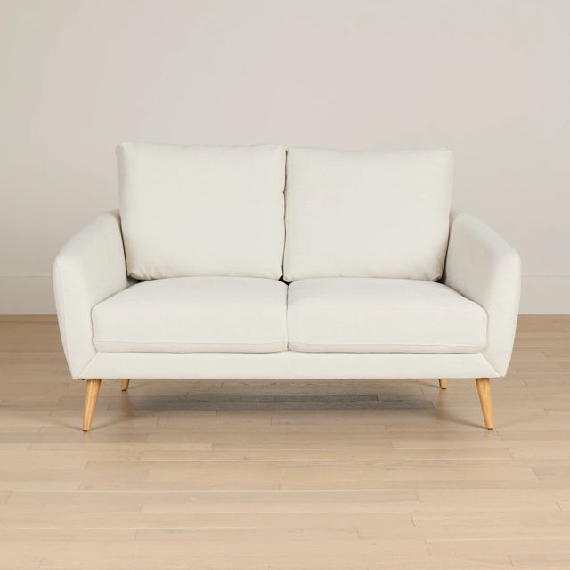 Layla Light Beige Fabric Loveseat