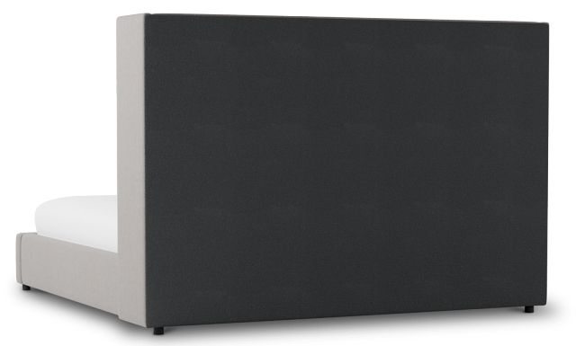 Captiva Peyton Gray 60" Upholstered Shelter Bed