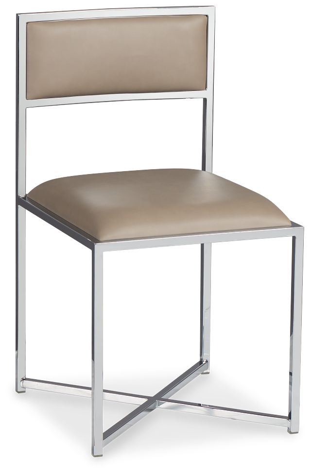 Amalfi Taupe Stnl Steel Side Chair