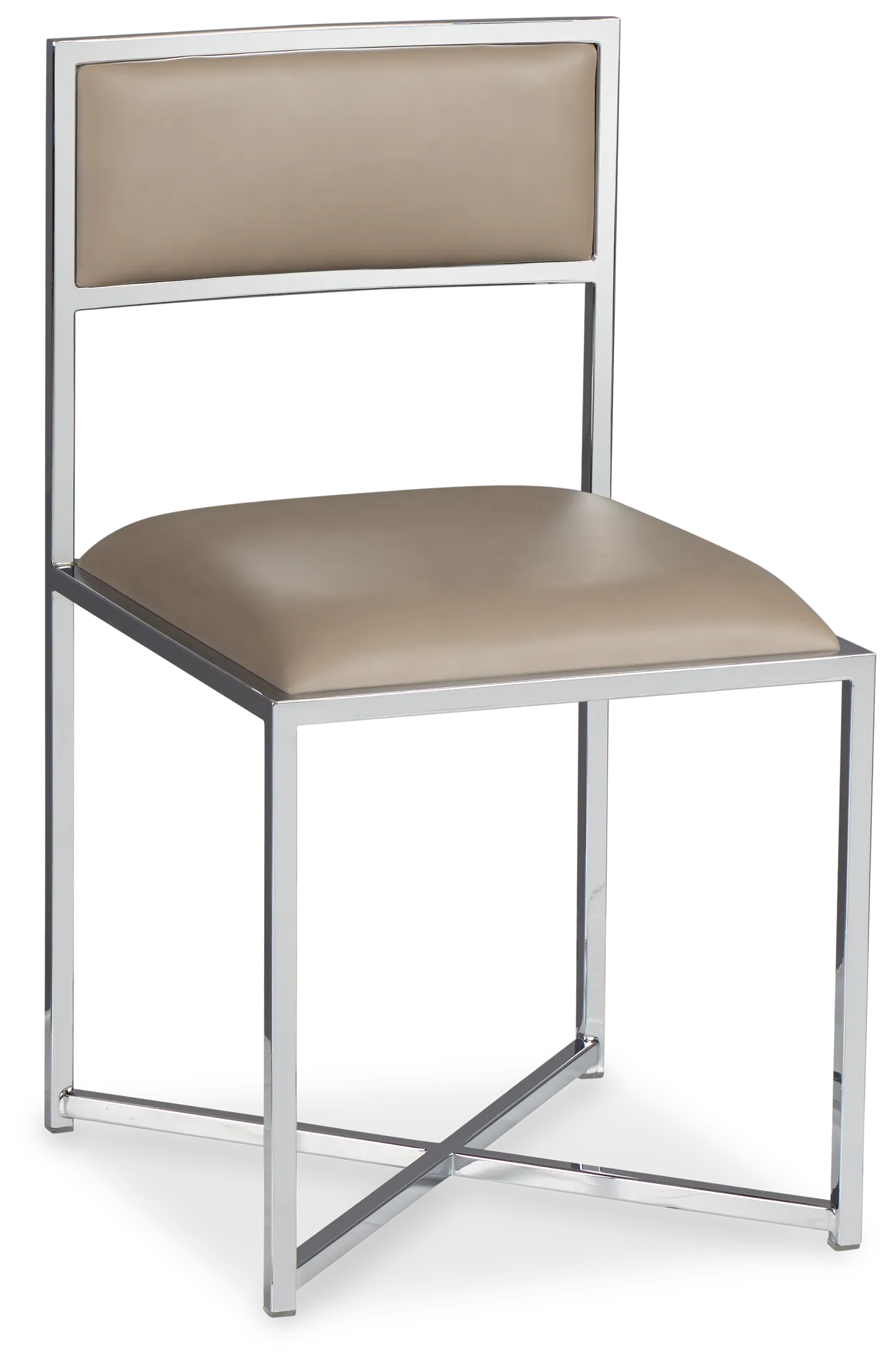 Amalfi Taupe Stnl Steel Upholstered Side Chair