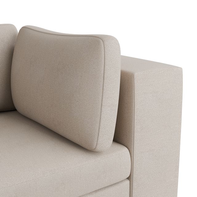 Destin Sutton Beige Fabric 2 Piece Modular Sofa