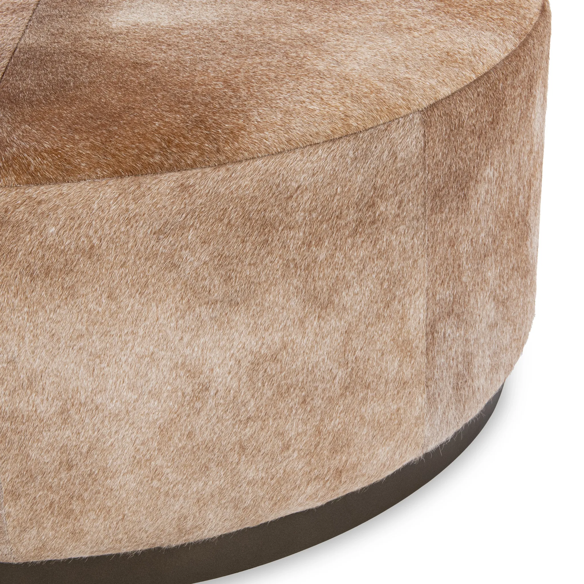 Pups Beige Round Ottoman Table
