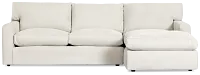 Hudson Gray Fabric Right Chaise Sectional