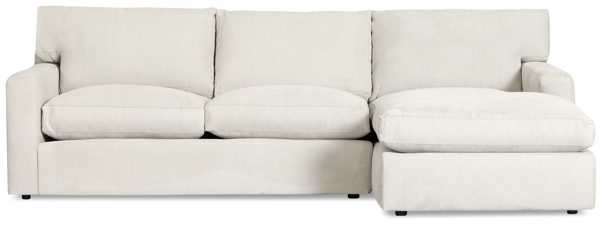 Hudson Gray Fabric Right Chaise Sectional