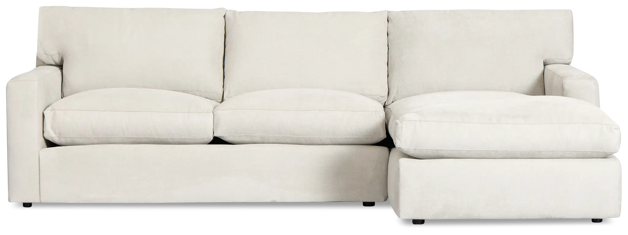 Hudson Gray Fabric Right Chaise Sectional Hudson Gray Fabric Right Chaise Sectional