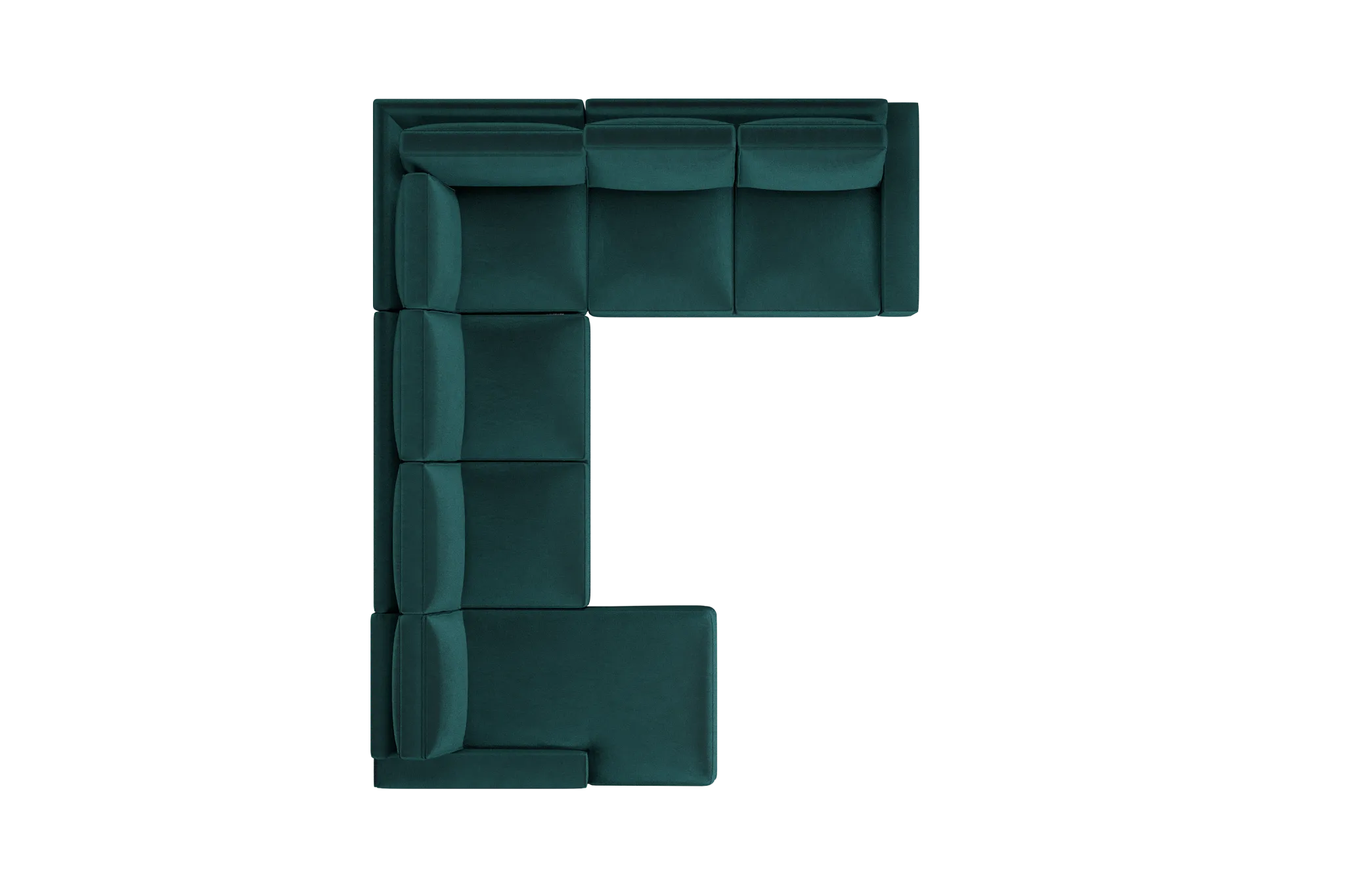 Edgewater Joya Teal Medium Left Chaise Sectional