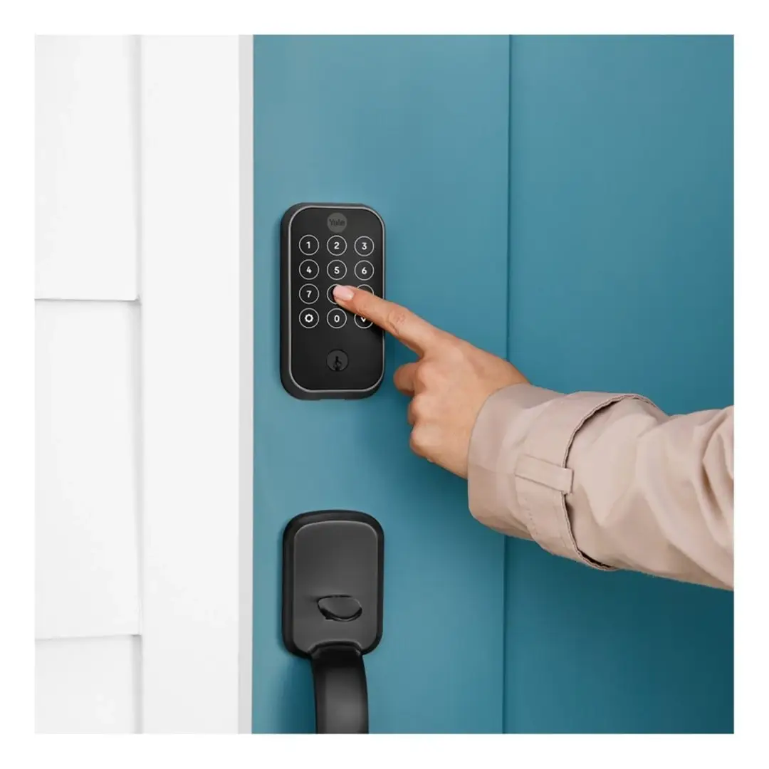 Yale Pro 2 Pushbutton & Connect Bridge Black Touchscreen Door Lock Yale Pro 2 Pushbutton & Connect Bridge Black Touchscreen Door Lock