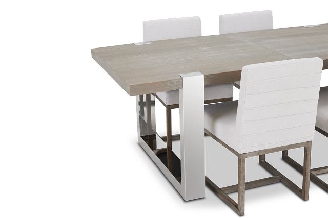 Berlin White Table & 4 Upholstered Chairs