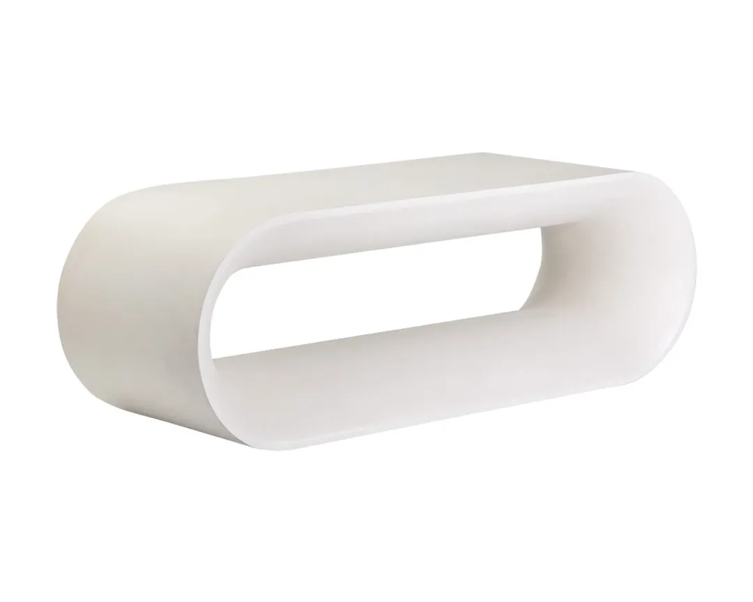 Pierce White Oval Bench
