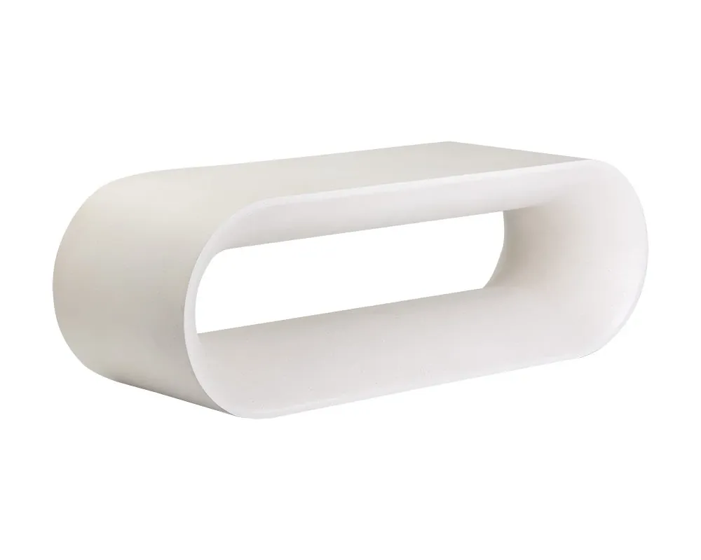 Pierce White Oval Bench