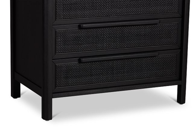 Pacific Black 3-drawer Nightstand