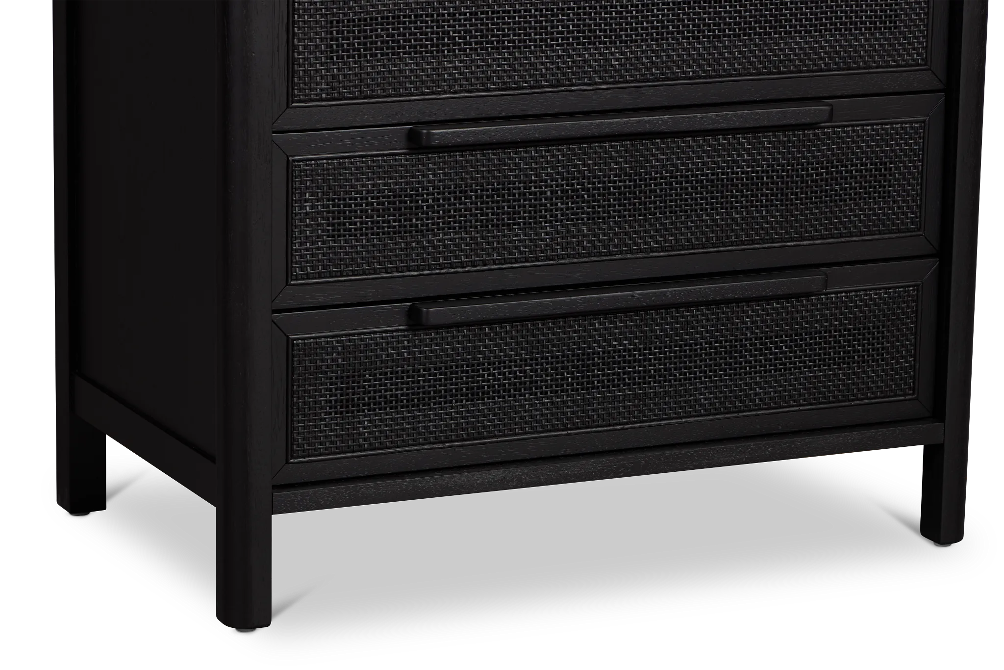 Pacific Black 3-drawer Nightstand