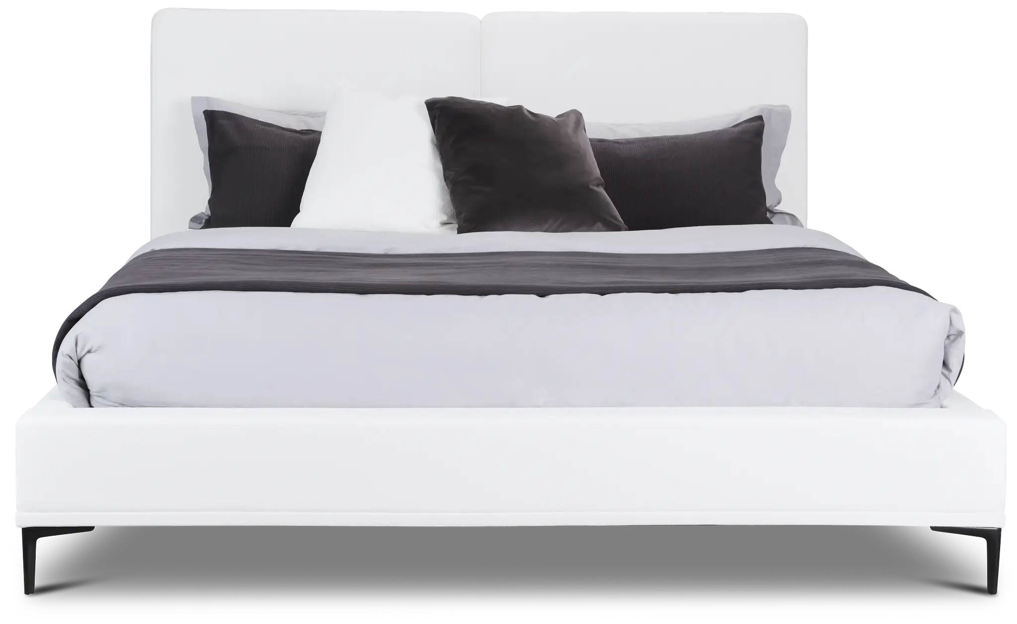 Emit Ivory Uph Panel Bed Emit Ivory Uph Panel Bed