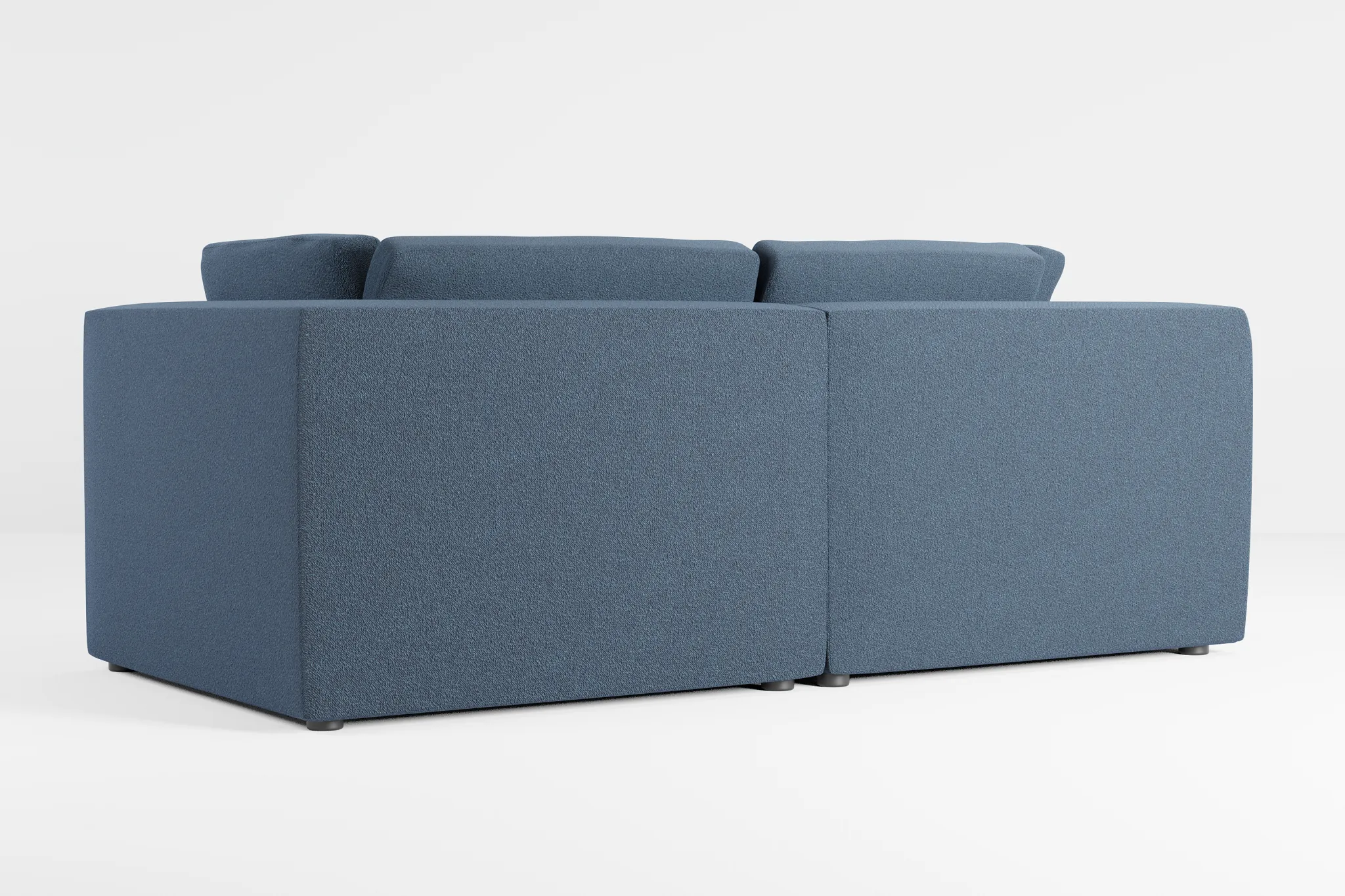 Destin Elite Dark Blue Fabric 2-piece Modular Sofa