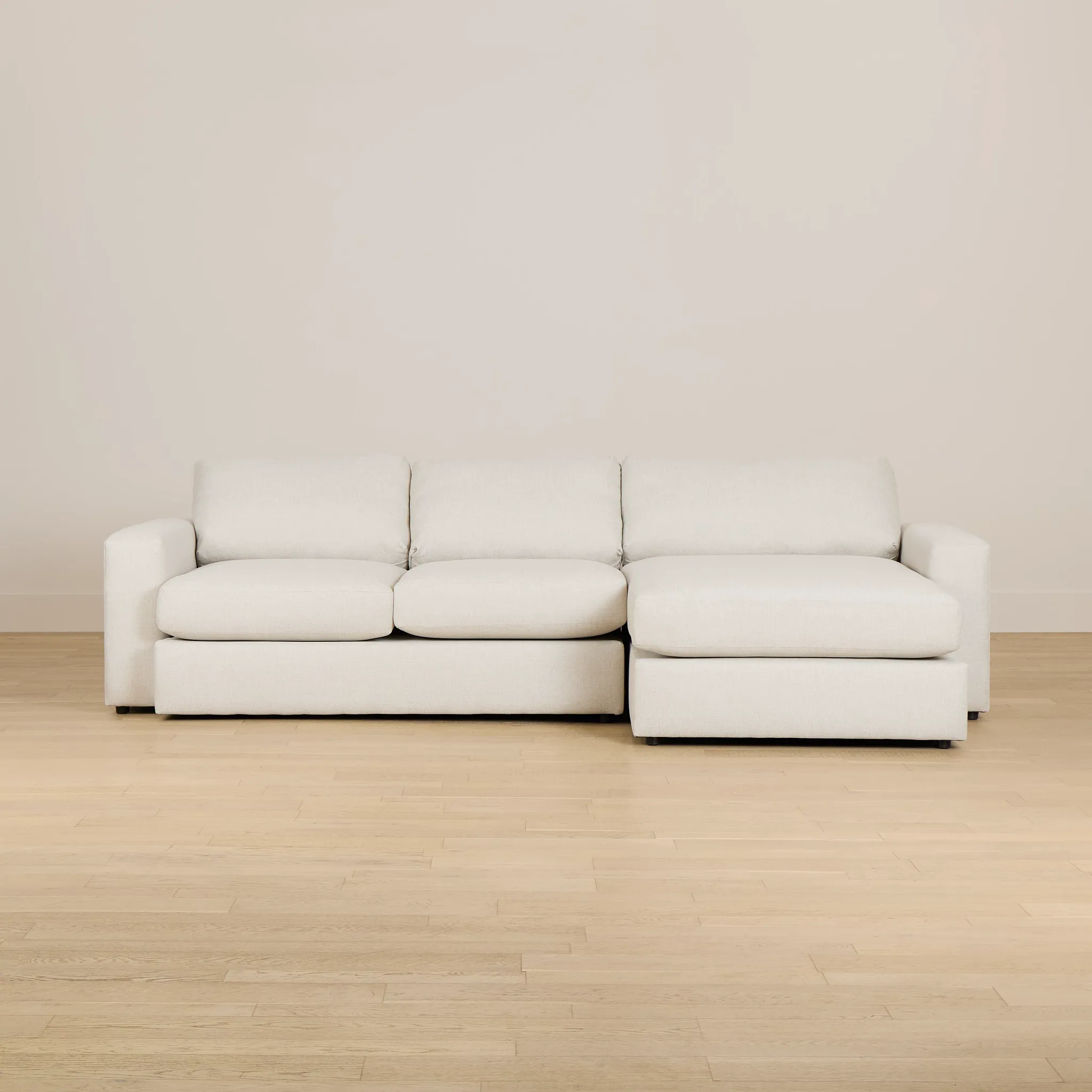 Brantley Light Beige Fabric Right Chaise Sectional