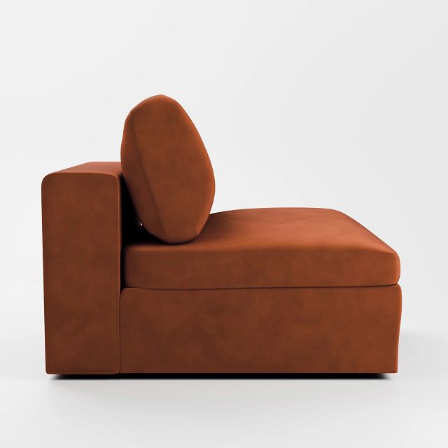 Destin Joya Orange Velvet Swivel Chair