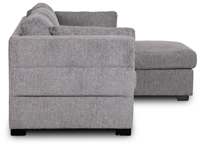 Amber Dark Gray Fabric Small Right Chaise Sleeper Sectional (3)