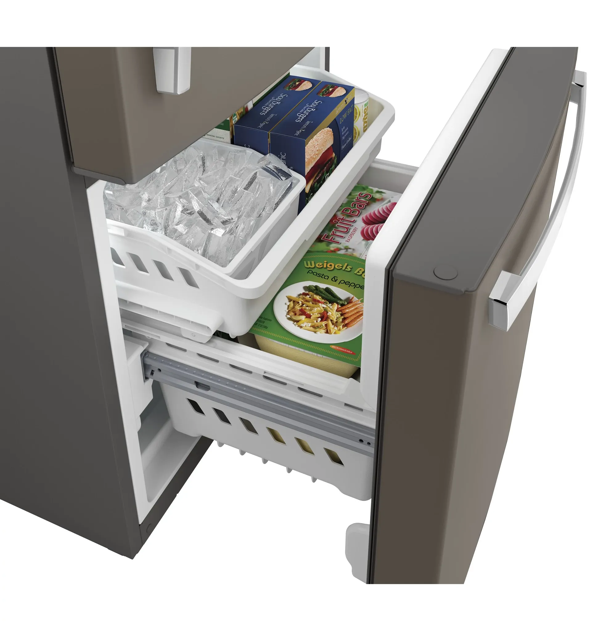 Ge 21 Series Slate Bottom Freezer Refrigerator