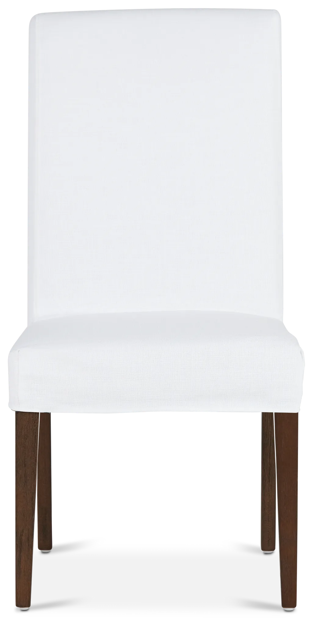Harbor White Short Slipcover Chair With Medium-tone Leg