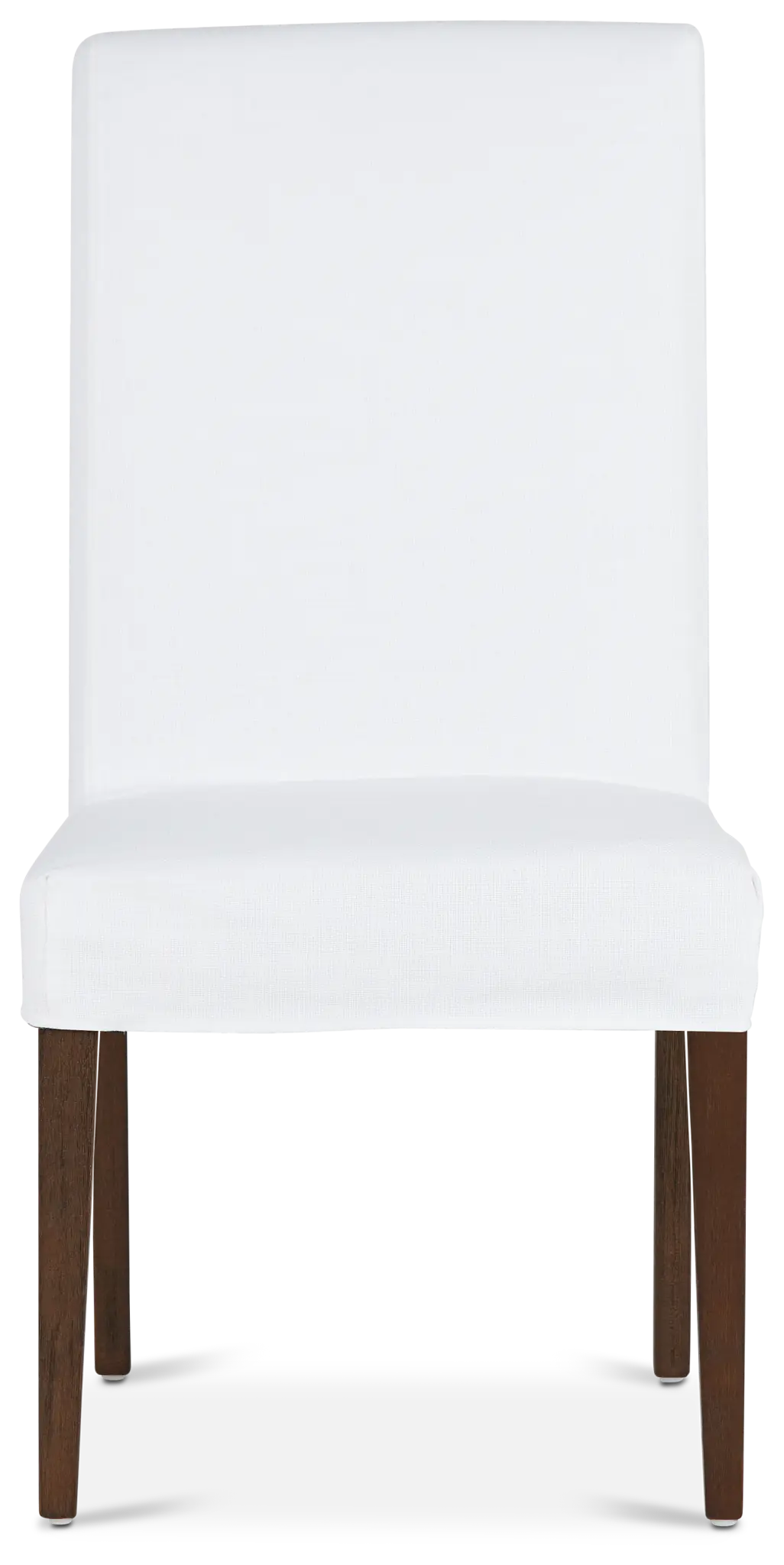 Harbor White Short Slipcover Chair With Medium-tone Leg Harbor White Short Slipcover Chair With Medium-tone Leg