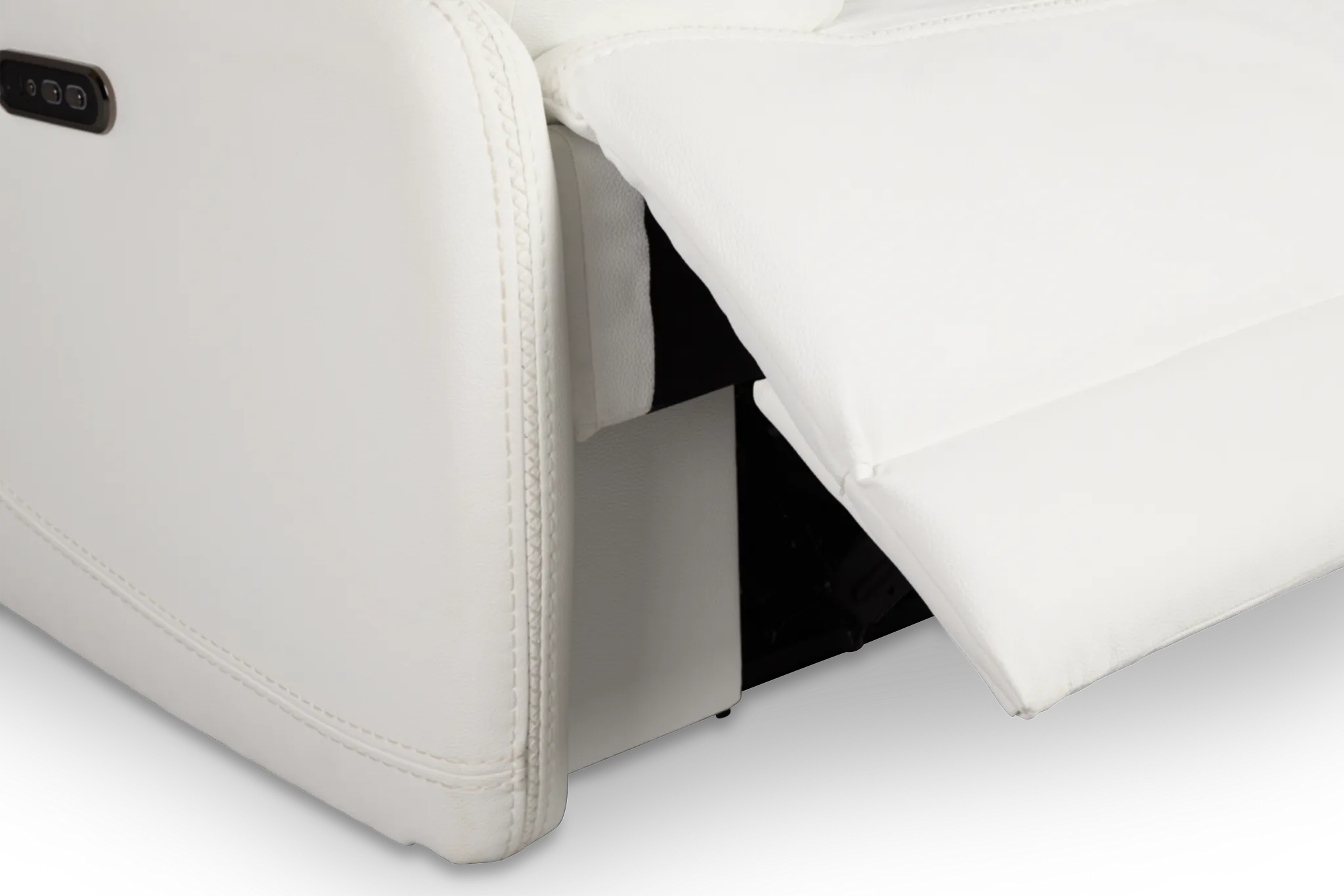 Jett White Micro Power Reclining Loveseat