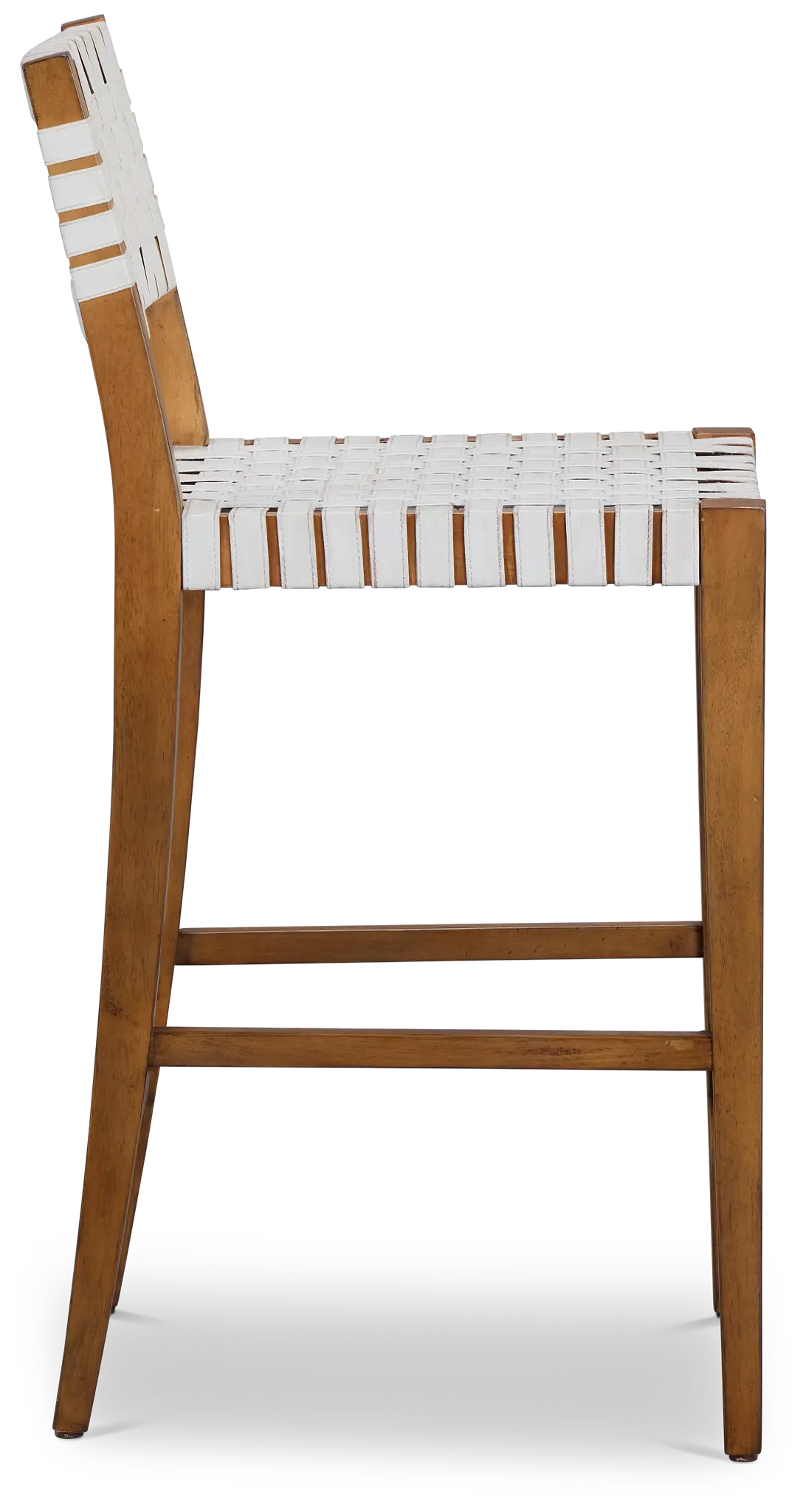 Avila White Faux Lthr 24" Woven Barstool Avila White Faux Lthr 24" Woven Barstool