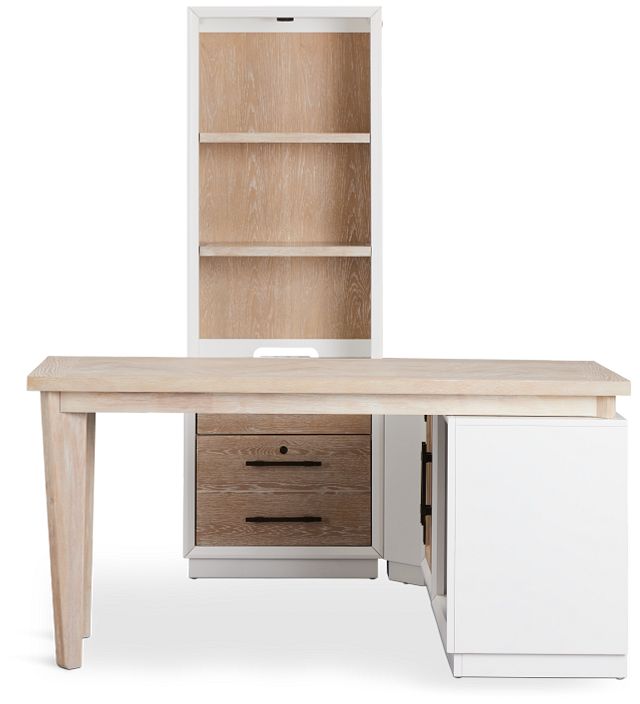 Boca Grande Light Tone Small L Wall Desk