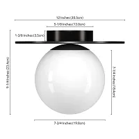Sayer Black Semi Flush Mounted Light