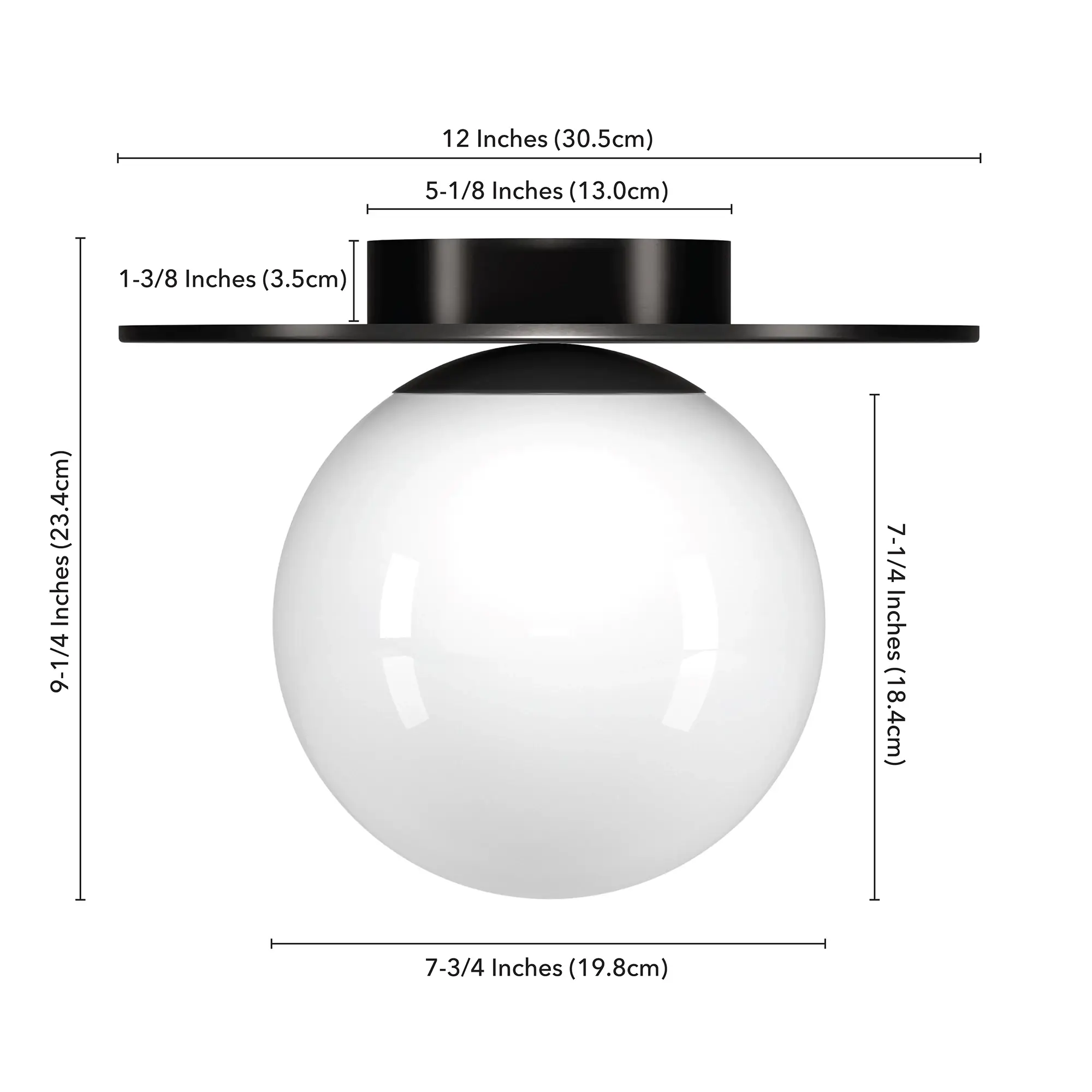 Sayer Black Semi Flush Mounted Light Sayer Black Semi Flush Mounted Light