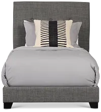 Flagler Gray Uph Panel Bed