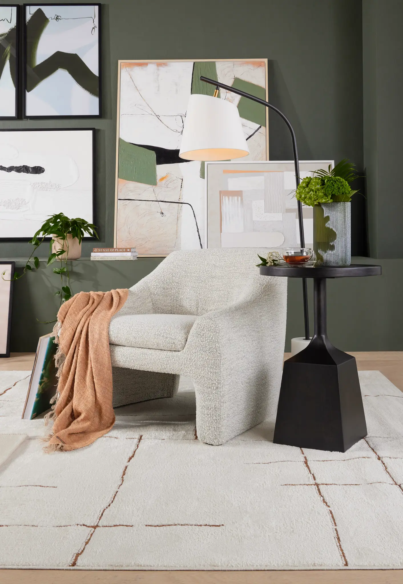 Carter White Fabric Accent Chair Carter White Fabric Accent Chair