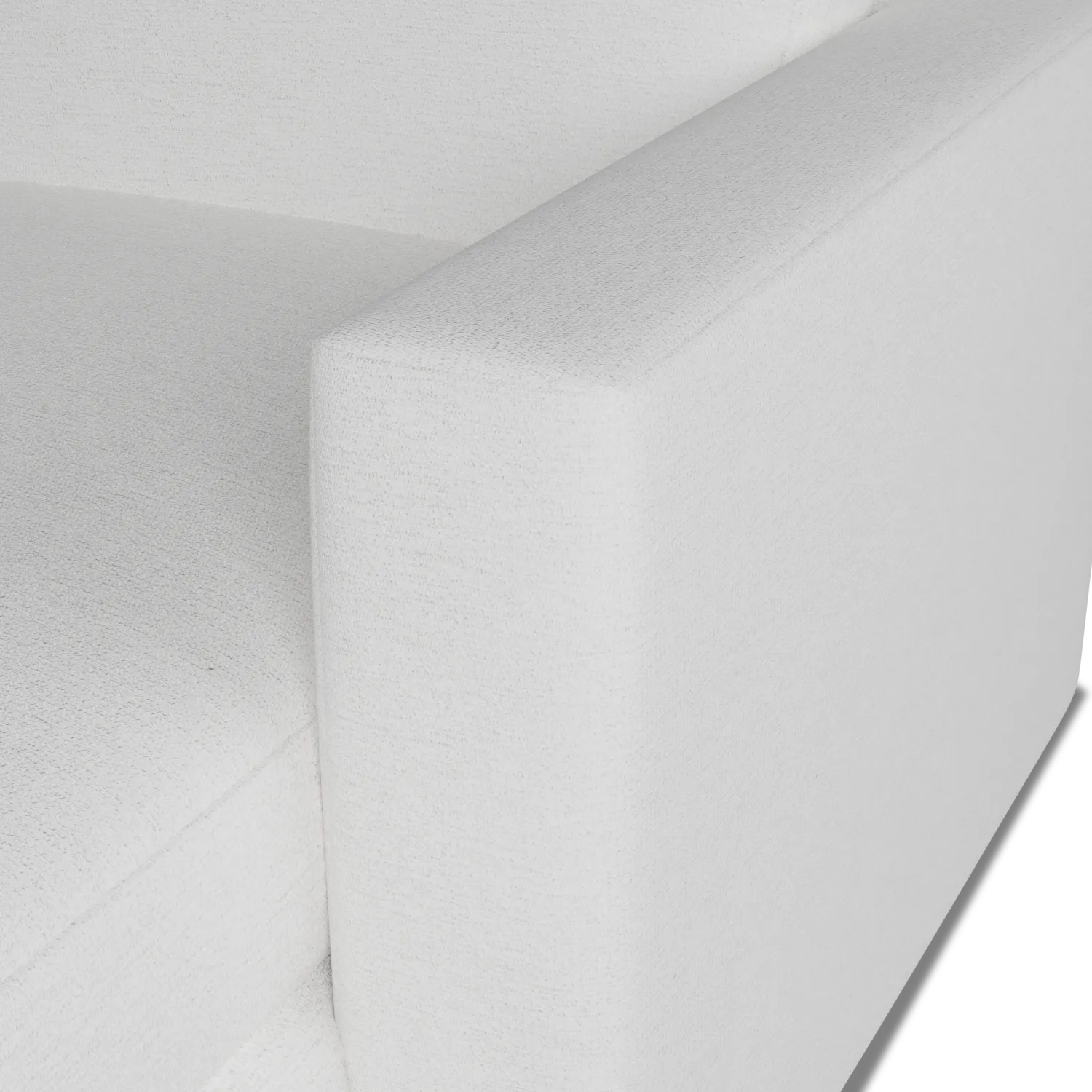 Citymod White Fabric Right Chaise