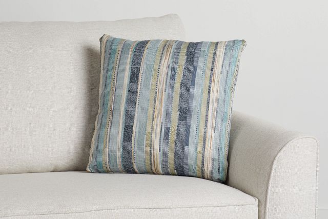 Forbode Blue Fabric 20" Accent Pillow